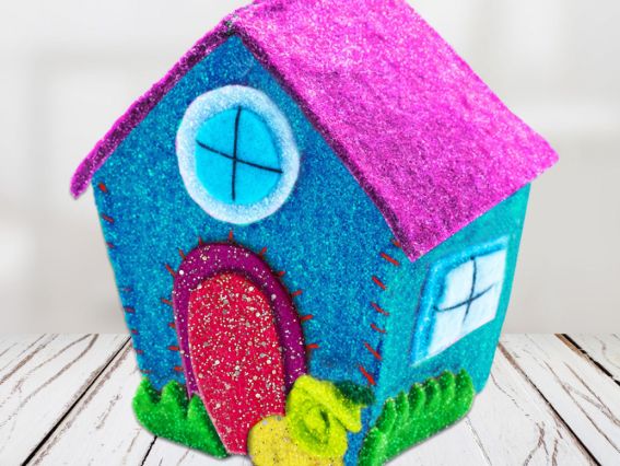 Набор цветного фетра SANTI мягкого с глиттером, Яркие цвета 21х30см. 5 листов 743260