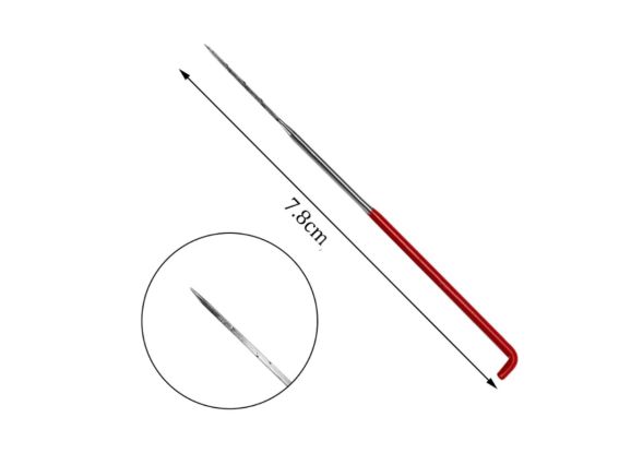 Игла для валяния Треугольник, 7,8 см красная S (40) 1шт