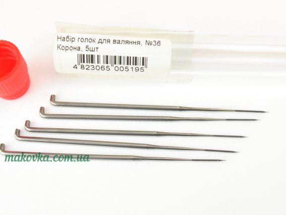 Набор игл для валяния №36 корона Роса, 5 шт в колбе Набор игл для валяния №36 корона Роса, 5 шт в колбе