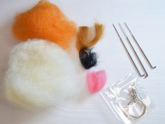 Набір для творчості фелтінг Валяння брелок Кіт Му Цін Рудий ВІ-006