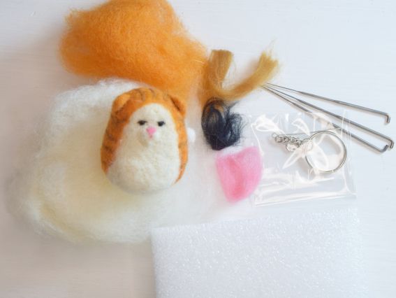 Набір для творчості фелтінг Валяння брелок Кіт Му Цін Рудий ВІ-006