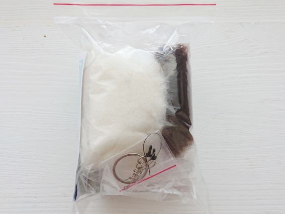 ВІ-003 Набор для творчества фелтинг Валяние  Котик-брелок Сиамчик 