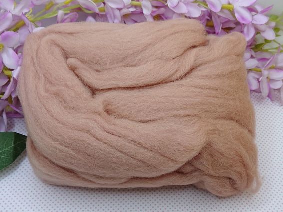 Шерсть для валяния мериносовая, цвет 287 натюрель , Наша Пряжа, 50г