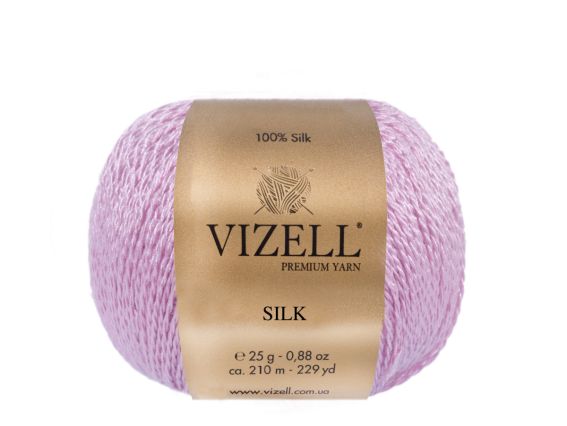 Silk Vizell пряжа 200 рожевий