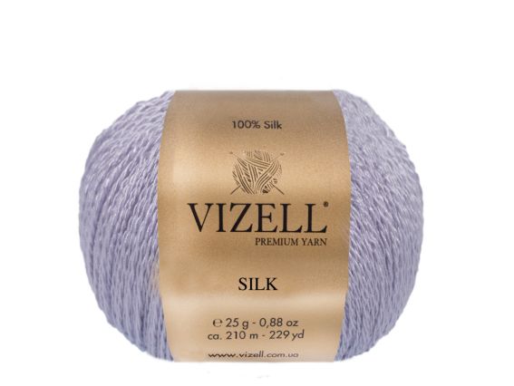 Silk Vizell пряжа 201 бузковий