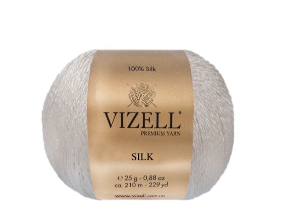 Silk Vizell пряжа 209 молочний