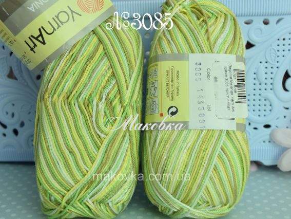 Begonia Melange Yarn Art пряжа 3085 жовто-салатні приглушені відтінки