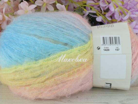 1420 молочний-блакитний-жовтий-рожевий