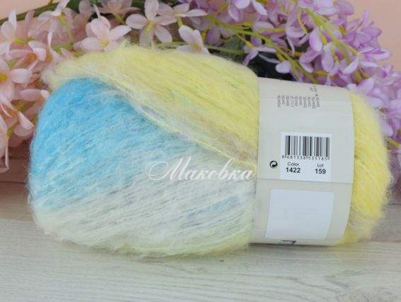 1422 св.жовтий-молочний-бірюзовий-бузковий