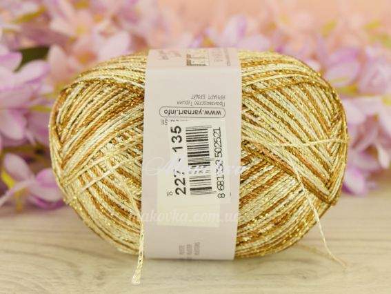 227 молочно-коричневий меланж + золото