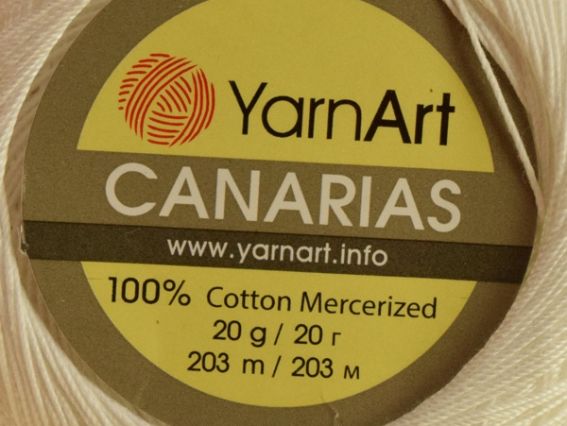 Фрагмент этикетки ниток Canarias Yarn Art