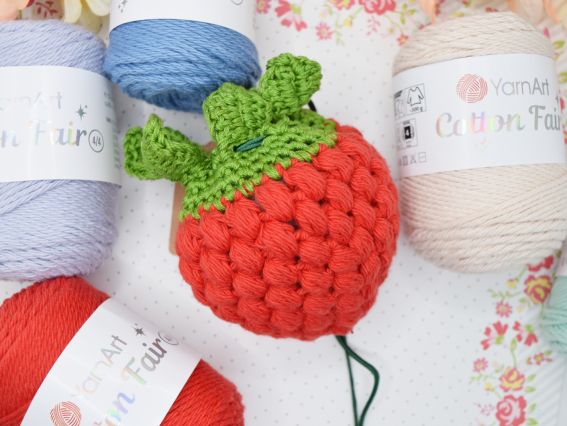Пряжа Yarn Art Cotton Fair 4/4 Коттон Феір Ярн Арт м'яка матова бавовна середньої товщини для в'язання
