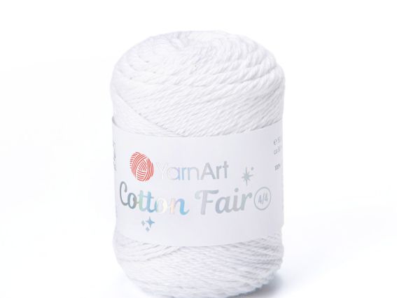 Cotton Fair 4-4 Yarn Art пряжа 5501 білий