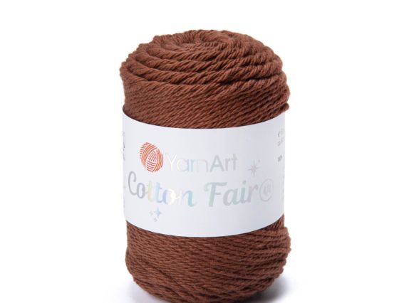 Cotton Fair 4-4 Yarn Art пряжа 5524 коричневий