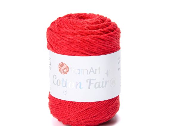 Cotton Fair 4-4 Yarn Art пряжа 5547 червоний