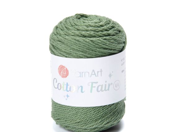 Cotton Fair 4-4 Yarn Art пряжа 5553 світлий зелений матча 