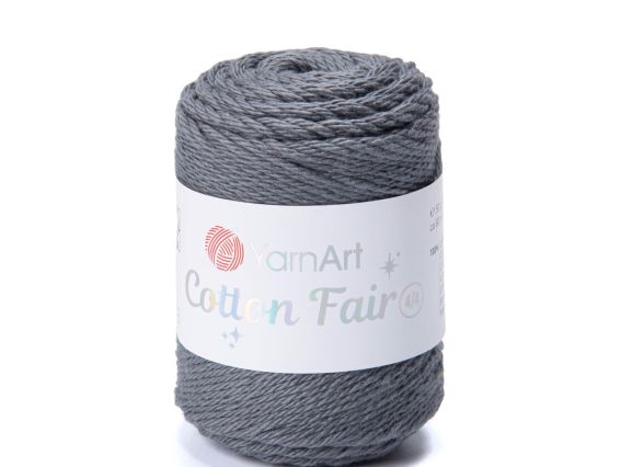 Cotton Fair 4-4 Yarn Art пряжа 5593 темний сірий