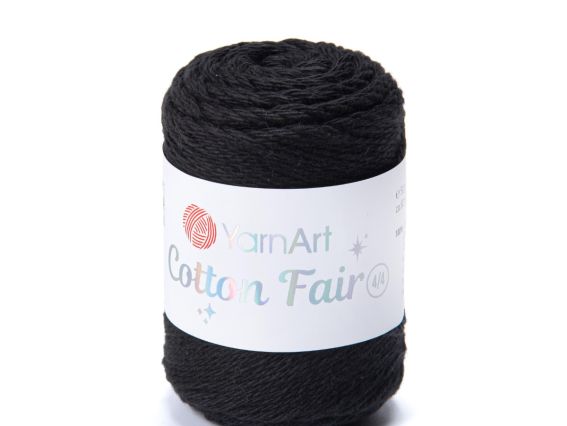 Cotton Fair 4-4 Yarn Art пряжа 5594 чорний