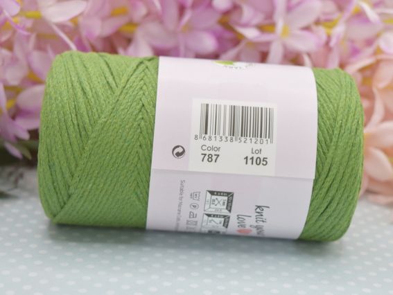 Macrame Cotton YarnArt шнур макраме  787 зелений