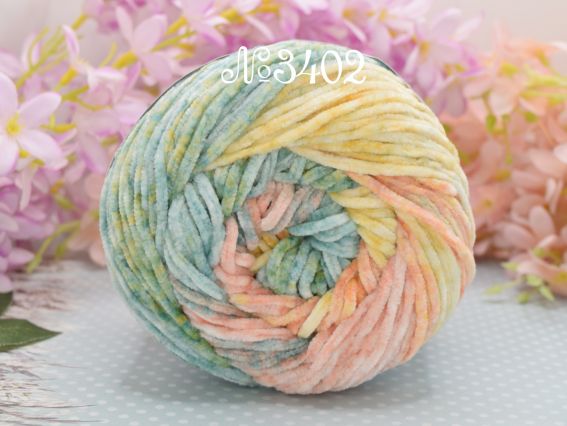 3402 абрикос-смарагд-жовтий