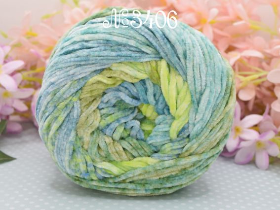 3406 салатовий-бірюзовий-морська хвиля-білий