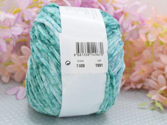 3408 білий-зелений-бірюзовий