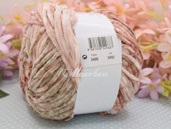 3409 пудра-бордо-коричневий