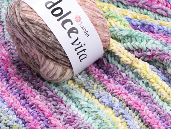 Долче Вита Ярн Арт тонкие плюшевые нитки для вязания Dolce vita YarnArt