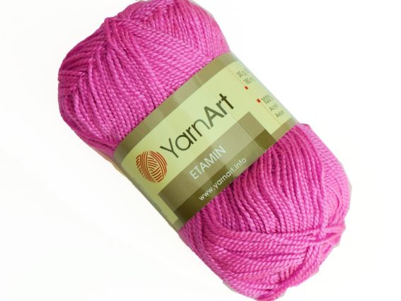Etamin Yarn Art пряжа 437 рожевий яскравий