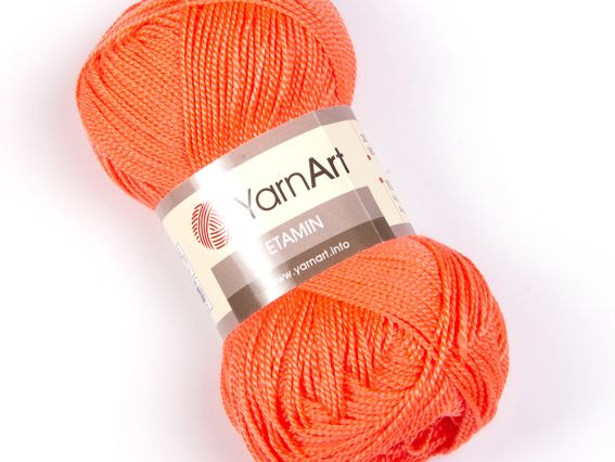 Etamin Yarn Art пряжа 458 оранж неон
