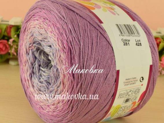 281 розово-сиренево-молочный