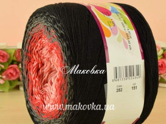 282 чорно-рожево-червоний