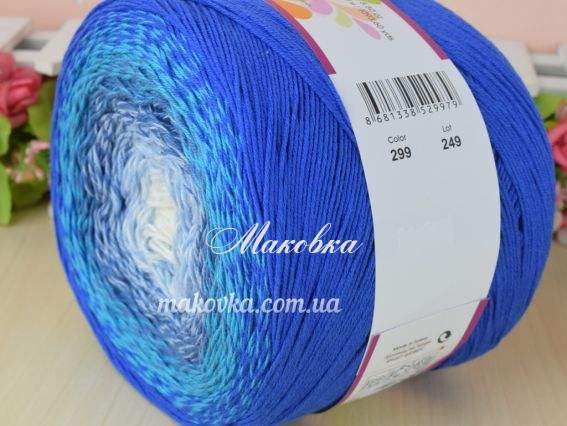 299 синій-бірюзовий-блакитний-молочний