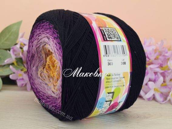 303 чорний-бузковий-гірчічний