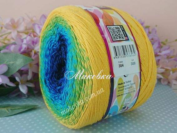 304 жовтий-зелений-бірюзовий-синій
