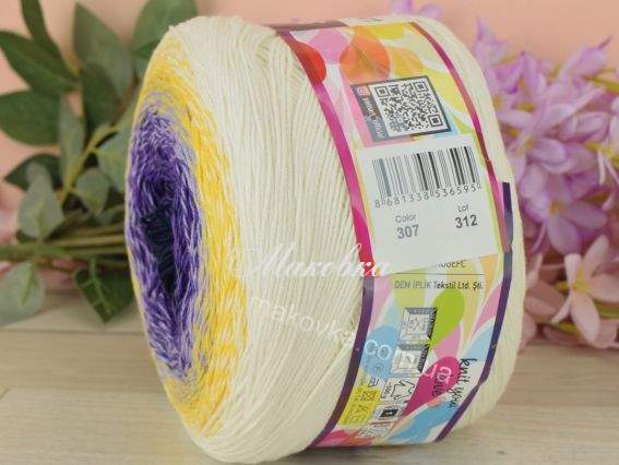 307 молочний-жовтий-бузковий-фіолетовий-чорний