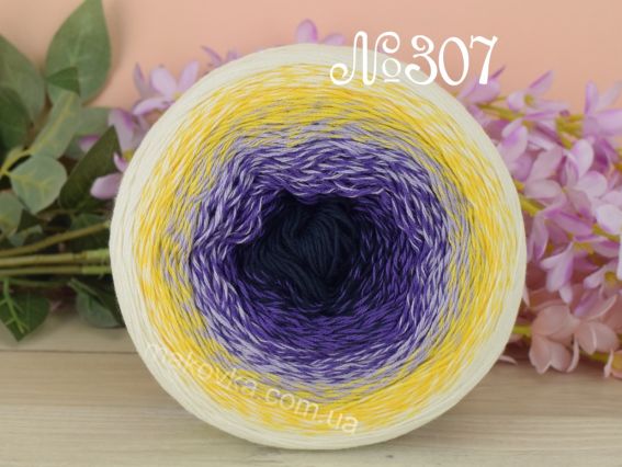307 молочний-жовтий-бузковий-фіолетовий-чорний