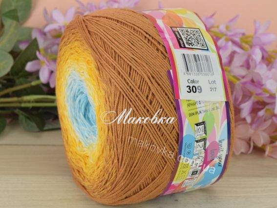 309 св.коричневий-жовтий-білий-блакитний
