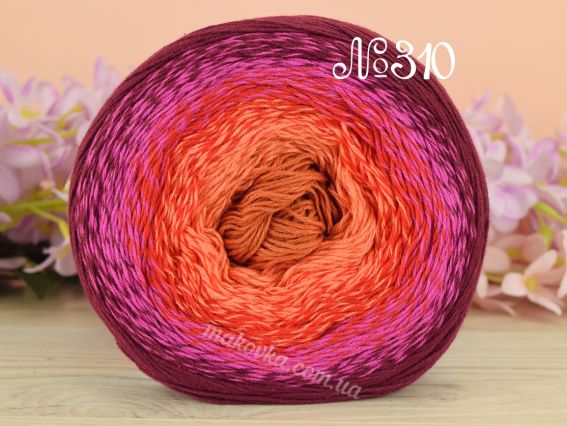 310 бордо-яскр.рожевий-червоний-помаранч-рудий