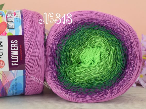 313 рожево-бузковий-фіолет-зелений-салат