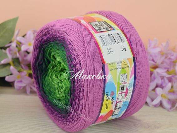 313 рожево-бузковий-фіолет-зелений-салат