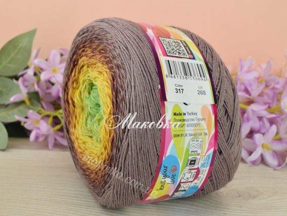 317 мокко-коричневий-жовтий-салатовий