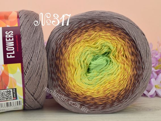 317 мокко-коричневий-жовтий-салатовий