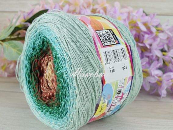 318 св.м ята-м ята-зелений-коричневий-кавовий