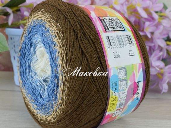 320 коричневий-кавовий-джинс-молочний