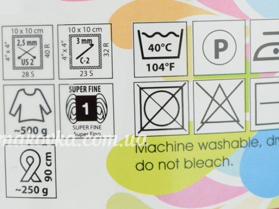 Фрагмент этикетки Flowers Yarn Art