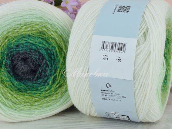 401 молочний-салат-зелений-сірий
