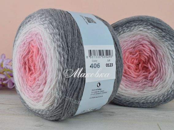 406 сірий-молочний-рожевий