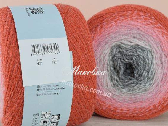 421 рудий-рожевий-молочний-сірий