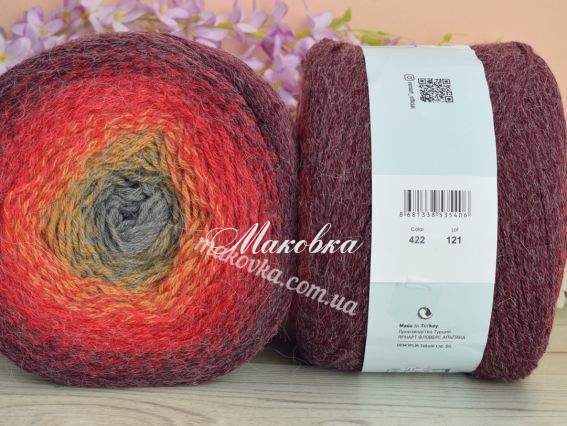 422 бордо-червоний-сірий